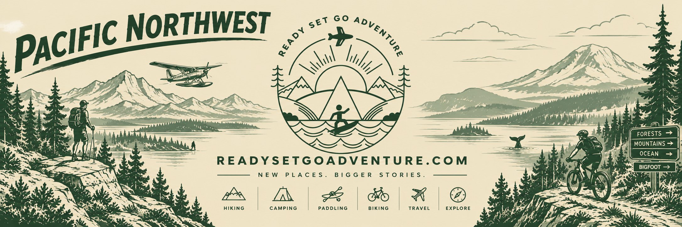 Pacific Northwest travel poster